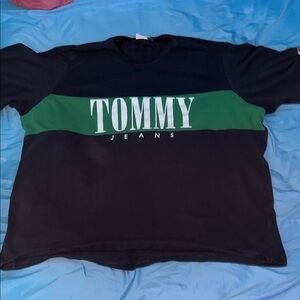 Tommy Hilfiger Black and Green Shirt